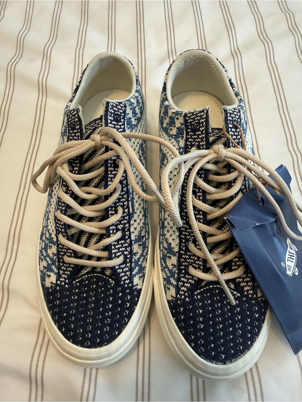 Vans Knitted Sneakers - White and Blue